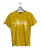 stussyステューシー）の古着「ロゴTシャツ　Tシャツ　TEE  半袖カットソー　メキシコ製」｜イエロー
