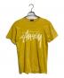 stussy（ステューシー）の古着「ロゴTシャツ　Tシャツ　TEE  半袖カットソー　メキシコ製」｜イエロー