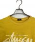 stussy (ステューシー) ロゴTシャツ　Tシャツ　TEE  半袖カットソー　メキシコ製 イエロー サイズ:S：5000円