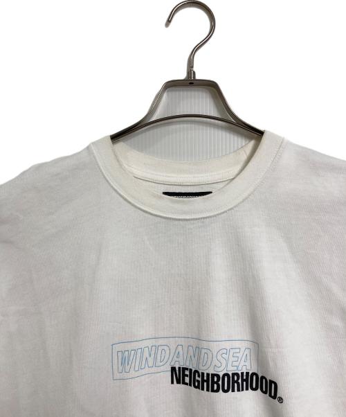 NEIGHBORHOOD（ネイバーフッド）NEIGHBORHOOD (ネイバーフッド) WIND AND SEA (ウィンダンシー) プリントTシャツ　Tシャツ　半袖　S/S TEE  オーバーサイズ ホワイト サイズ:XLの古着・服飾アイテム