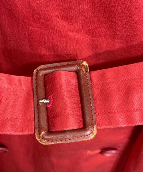 Yves Saint Laurent（イヴサンローラン）Yves Saint Laurent (イヴサンローラン) トレンチコート　アウター　ライトアウター レッド サイズ:Mの古着・服飾アイテム