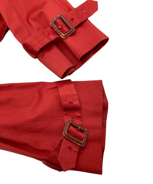 Yves Saint Laurent（イヴサンローラン）Yves Saint Laurent (イヴサンローラン) トレンチコート　アウター　ライトアウター レッド サイズ:Mの古着・服飾アイテム