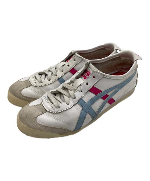 Onitsuka Tiger（オニツカタイガー）Onitsuka Tiger (オニツカタイガー) ローカットスニーカー ホワイト×ブルー サイズ:US6の古着・服飾アイテム