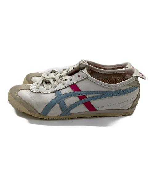 Onitsuka Tiger（オニツカタイガー）Onitsuka Tiger (オニツカタイガー) ローカットスニーカー ホワイト×ブルー サイズ:US6の古着・服飾アイテム