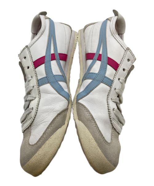 Onitsuka Tiger（オニツカタイガー）Onitsuka Tiger (オニツカタイガー) ローカットスニーカー ホワイト×ブルー サイズ:US6の古着・服飾アイテム