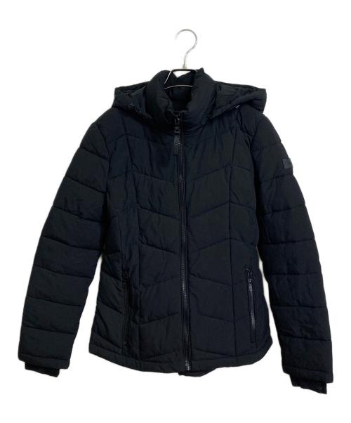 Calvin Klein（カルバンクライン）Calvin Klein (カルバンクライン) SHIMMER INFINITE WARMTH PUFFER COAT  パッファーコート　中綿コート　ミドル丈 ブラック サイズ:Sの古着・服飾アイテム