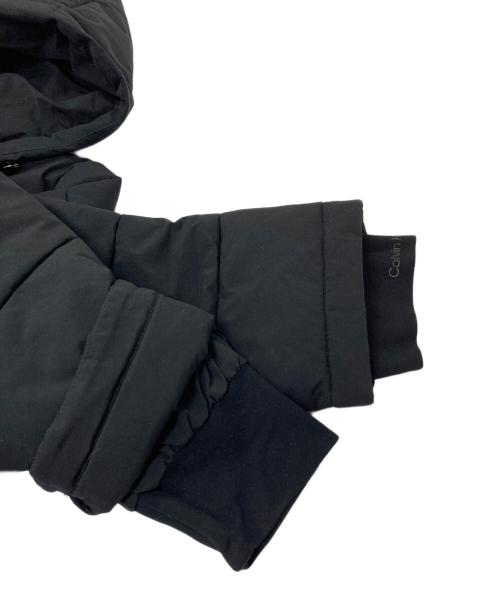 Calvin Klein（カルバンクライン）Calvin Klein (カルバンクライン) SHIMMER INFINITE WARMTH PUFFER COAT  パッファーコート　中綿コート　ミドル丈 ブラック サイズ:Sの古着・服飾アイテム