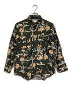 MADISON BLUE×Ron Hermanマディソンブルー×ロンハーマン）の古着「シャツ　総柄シャツ　長袖シャツ　レーヨン混シャツ　日本製」｜ブラウン