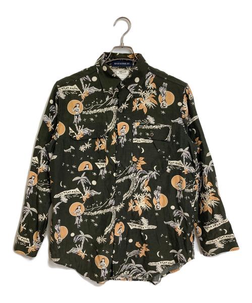 MADISON BLUE（マディソンブルー）MADISON BLUE (マディソンブルー) Ron Herman (ロンハーマン) シャツ　総柄シャツ　長袖シャツ　レーヨン混シャツ　日本製 ブラウン サイズ:01の古着・服飾アイテム
