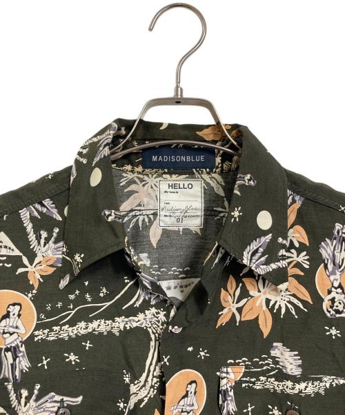 MADISON BLUE（マディソンブルー）MADISON BLUE (マディソンブルー) Ron Herman (ロンハーマン) シャツ　総柄シャツ　長袖シャツ　レーヨン混シャツ　日本製 ブラウン サイズ:01の古着・服飾アイテム