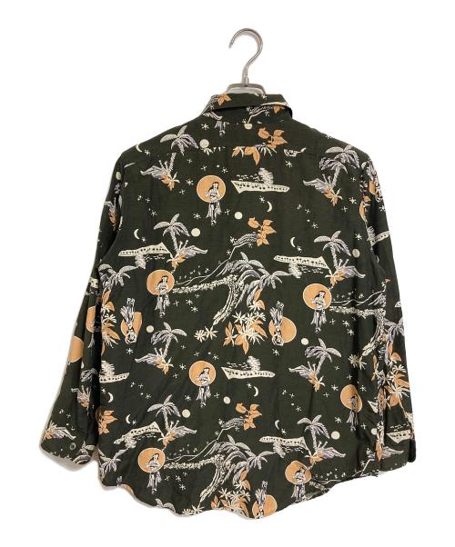 MADISON BLUE（マディソンブルー）MADISON BLUE (マディソンブルー) Ron Herman (ロンハーマン) シャツ　総柄シャツ　長袖シャツ　レーヨン混シャツ　日本製 ブラウン サイズ:01の古着・服飾アイテム