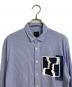 ARMANI EXCHANGE (アルマーニ エクスチェンジ) コットンシャツ　ストライプ ブルー×ホワイト サイズ:XS：4000円
