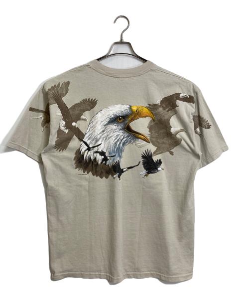 GILDAN（ギルダン）GILDAN (ギルダン) 【古着】90’S両面プリント Montreal Canada  1999 PETER KULL  半袖　Tシャツ　90年代　鳥 ベージュ サイズ:XLの古着・服飾アイテム