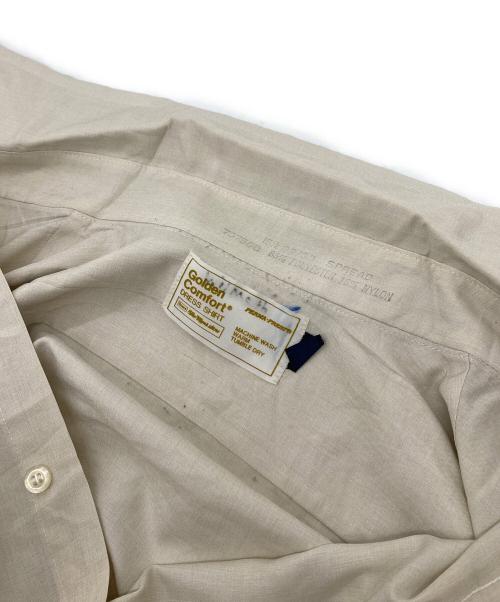 Sears（シアーズ）Sears (シアーズ) 【古着】70’Sポリナイロンシャツ ドレスシャツ　無地　長袖シャツ　70年代 ベージュ サイズ:15 1/2 32-33の古着・服飾アイテム