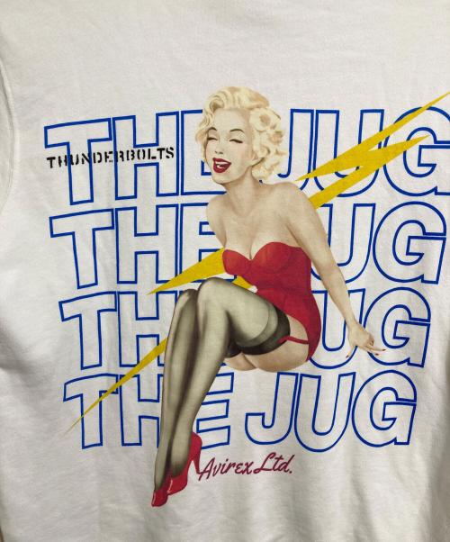 AVIREX（アヴィレックス）AVIREX (アヴィレックス) マリリンモンローパーカー　フーディ　ロゴ刺繍パーカー アイボリー サイズ:Mの古着・服飾アイテム