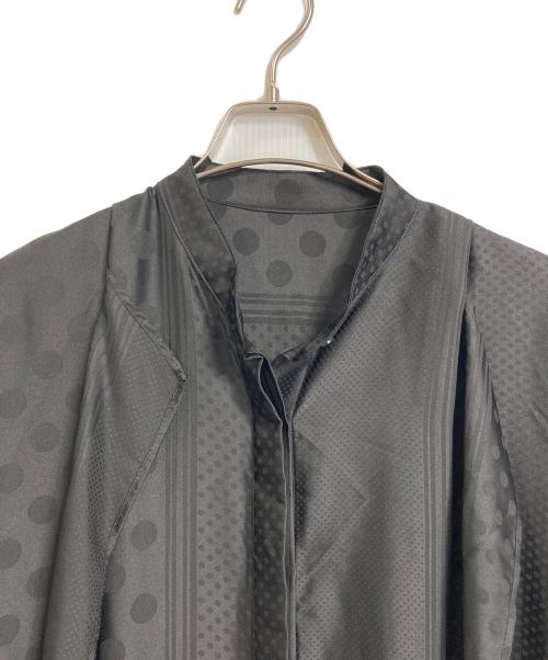 ear PAPILLONNER（イアパピヨネ）ear PAPILLONNER (イアパピヨネ) マルチドットワンピース　長袖ワンピース　ロングワンピース　ロングドレス　デザインワンピース ブラック サイズ:FREEの古着・服飾アイテム