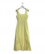 Paloma Woolパロマウール）の古着「ノースリーブワンピース　ロングワンピース　コットンワンピース　インド製」｜イエロー