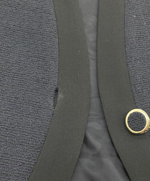 courreges（クレージュ）courreges (クレージュ) ジャケットセットワンピース　セットアップ　ジャケット　ワンピース　セレモニー　日本製 ネイビー サイズ:38の古着・服飾アイテム