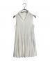 PLEATS PLEASE（プリーツプリーズ）の古着「プリーツノースリーブブラウス　デザインブラウス」｜ホワイト