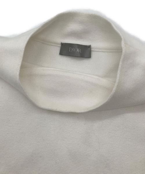 Dior（ディオール）Dior (ディオール) ハイネック ボックスロゴ 半袖シャツ　半袖カットソー　イタリア製　国内代理店表記あり ホワイト サイズ:Sの古着・服飾アイテム