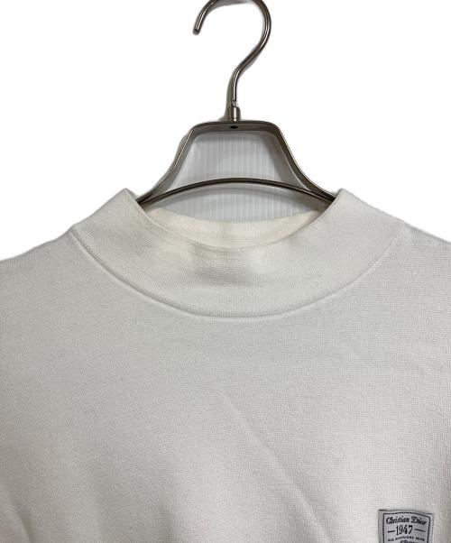 Dior（ディオール）Dior (ディオール) ハイネック ボックスロゴ 半袖シャツ　半袖カットソー　イタリア製　国内代理店表記あり ホワイト サイズ:Sの古着・服飾アイテム