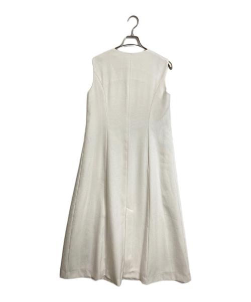 Mystrada（マイストラーダ）Mystrada (マイストラーダ) ワークジレワンピース　ロングワンピース　ロングジレ ホワイト サイズ:38の古着・服飾アイテム