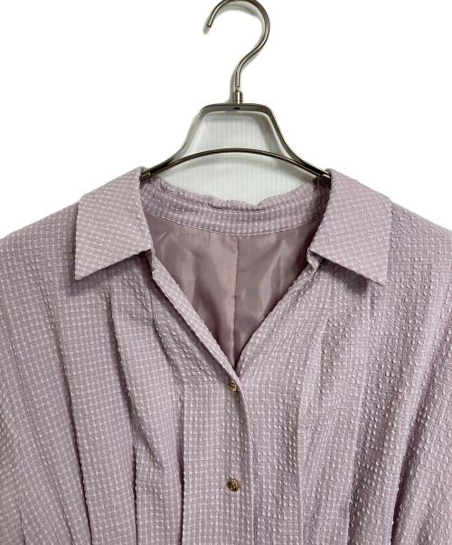 JUSGLITTY（ジャスグリッティー）JUSGLITTY (ジャスグリッティー) シャツタックワンピース　長袖ワンピース　ロングワンピース ピンク サイズ:2の古着・服飾アイテム