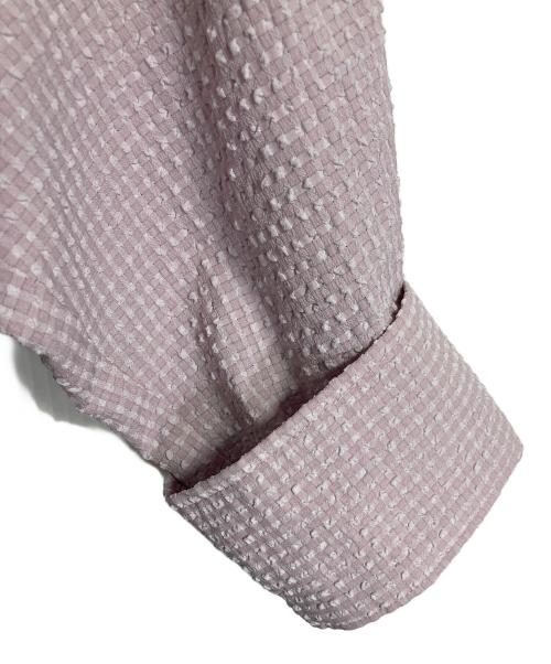 JUSGLITTY（ジャスグリッティー）JUSGLITTY (ジャスグリッティー) シャツタックワンピース　長袖ワンピース　ロングワンピース ピンク サイズ:2の古着・服飾アイテム