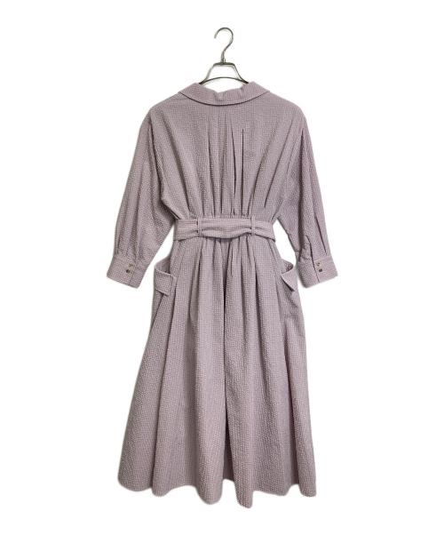 JUSGLITTY（ジャスグリッティー）JUSGLITTY (ジャスグリッティー) シャツタックワンピース　長袖ワンピース　ロングワンピース ピンク サイズ:2の古着・服飾アイテム