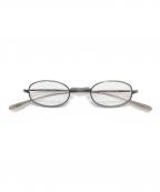 OLIVER PEOPLESオリバーピープルズ）の古着「Astor P(ピューター) 伊達メガネ シルバーフレーム眼鏡　オプテックジャパン期」｜シルバー