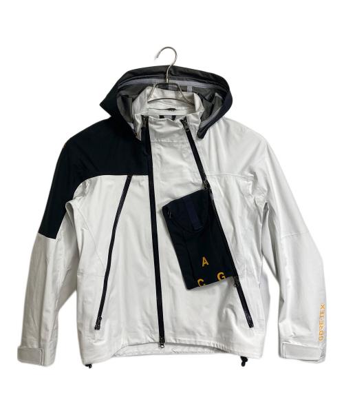 NIKE ACG（ナイキエーシージー）NIKE ACG (ナイキエージーシー) DEPLOY GORETEX JACKET ナイキラボ デプロイ ゴアテックス ジャケット　アウター　ライトアウター　スポーツ　アウトドア ホワイト×ブラック サイズ:XSの古着・服飾アイテム