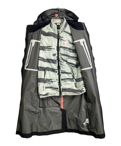 NIKE ACG（ナイキエーシージー）NIKE ACG 3 in 1 SYSTEM COAT BLACK LONG NYLON JACKET中綿ジャケット付コート　システムコート　アウター　ライトアウター　中綿ジャケット　ロングコート　スポーツ　アウトドア サイズ:XSの古着・服飾アイテム