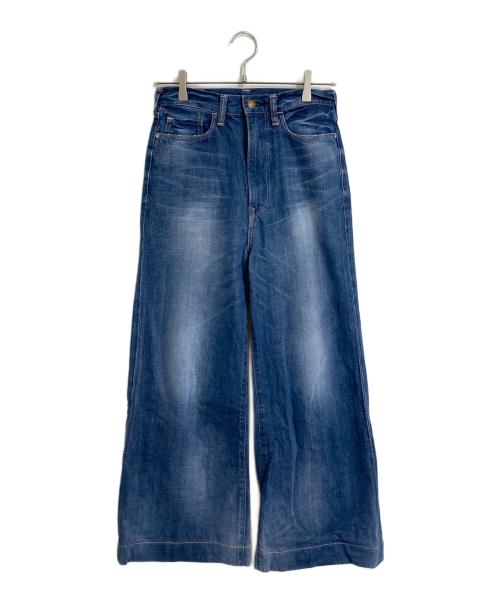 45rpm（45アールピーエム）45rpm (45アールピーエム) おこめコバチ比女加工 ワイドデニムパンツ インディゴ サイズ:Sの古着・服飾アイテム
