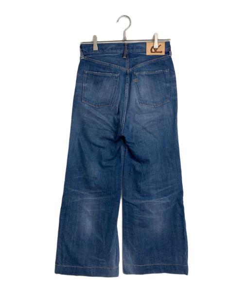 45rpm（45アールピーエム）45rpm (45アールピーエム) おこめコバチ比女加工 ワイドデニムパンツ インディゴ サイズ:Sの古着・服飾アイテム