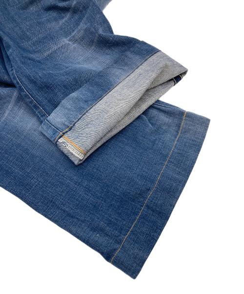 45rpm（45アールピーエム）45rpm (45アールピーエム) おこめコバチ比女加工 ワイドデニムパンツ インディゴ サイズ:Sの古着・服飾アイテム