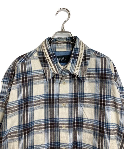 MILK BOY（ミルクボーイ）MILK BOY (ミルクボーイ) ネルシャツ スカイブルー×ホワイト サイズ:FREEの古着・服飾アイテム