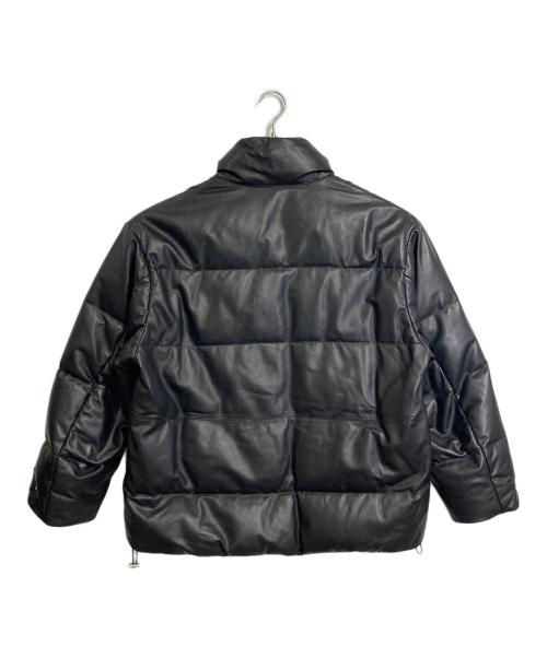 MAISON SPECIAL（メゾンスペシャル）MAISON SPECIAL (メゾンスペシャル) Prime-Over Leather Down Jacket プライムオーバーレザーダウンジャケット　アウター　ラムレザー　羊革 ブラック サイズ:2の古着・服飾アイテム