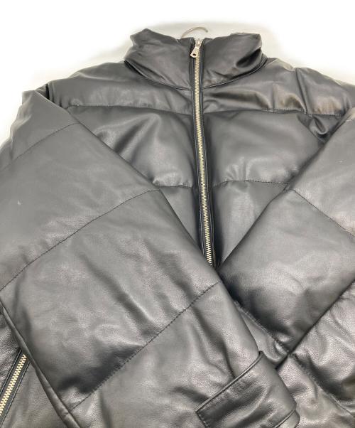 MAISON SPECIAL（メゾンスペシャル）MAISON SPECIAL (メゾンスペシャル) Prime-Over Leather Down Jacket プライムオーバーレザーダウンジャケット　アウター　ラムレザー　羊革 ブラック サイズ:2の古着・服飾アイテム