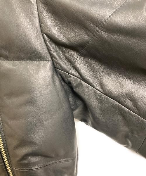 MAISON SPECIAL（メゾンスペシャル）MAISON SPECIAL (メゾンスペシャル) Prime-Over Leather Down Jacket プライムオーバーレザーダウンジャケット　アウター　ラムレザー　羊革 ブラック サイズ:2の古着・服飾アイテム