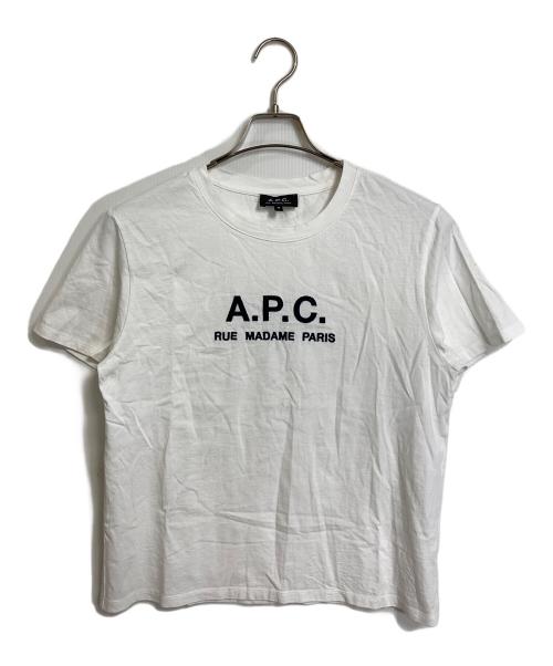 A.P.C.（アーペーセー）A.P.C. (アーペーセー) T-SHIRT RUE MADAME  半袖カットソー　Tシャツ　Tee   日本製 ホワイト サイズ:Mの古着・服飾アイテム