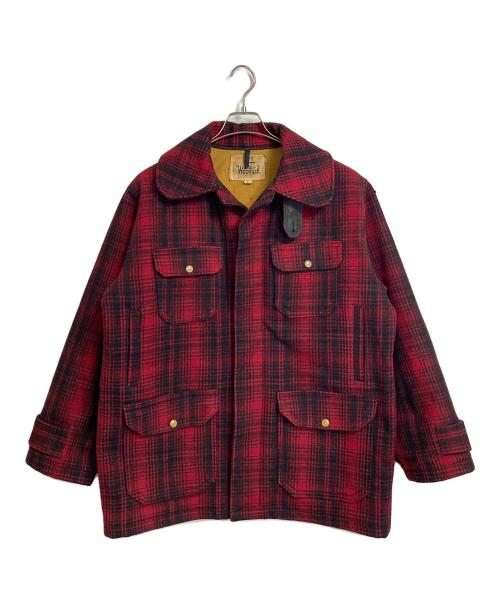 WOOLRICH（ウールリッチ）WOOLRICH (ウールリッチ) 【古着】マッキーノジャケット　アウター　70年代　白タグ 70s レッド サイズ:42の古着・服飾アイテム