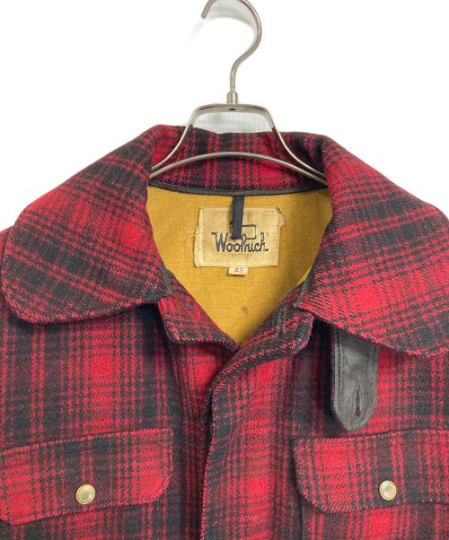 WOOLRICH（ウールリッチ）WOOLRICH (ウールリッチ) 【古着】マッキーノジャケット　アウター　70年代　白タグ 70s レッド サイズ:42の古着・服飾アイテム
