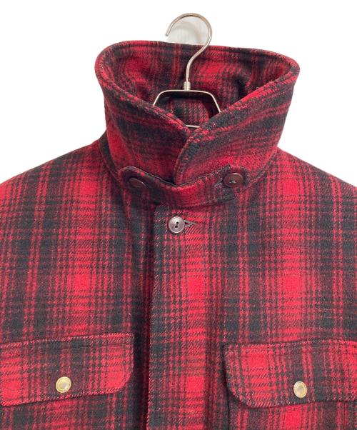WOOLRICH（ウールリッチ）WOOLRICH (ウールリッチ) 【古着】マッキーノジャケット　アウター　70年代　白タグ 70s レッド サイズ:42の古着・服飾アイテム