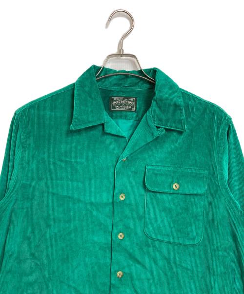 POLO COUNTRY（ポロカントリー）POLO COUNTRY (ポロカントリー) HAMILTON (ハミルトン) 【古着】90'S コーデュロイシャツ 開襟シャツ　90年代 グリーン サイズ:Mの古着・服飾アイテム