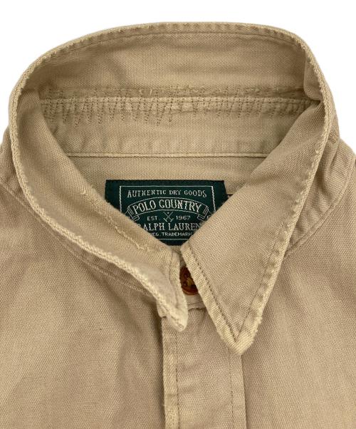 POLO COUNTRY（ポロカントリー）POLO COUNTRY (ポロカントリー) 【古着】リペア加工シャツ ベージュ サイズ:Mの古着・服飾アイテム