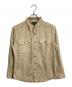 POLO COUNTRY（ポロカントリー）の古着「【古着】リペア加工シャツ」｜ベージュ