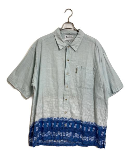 Columbia（コロンビア）Columbia (コロンビア) 【古着】レーヨンコットンアロハシャツ ブルースカイブルー サイズ:XXLの古着・服飾アイテム