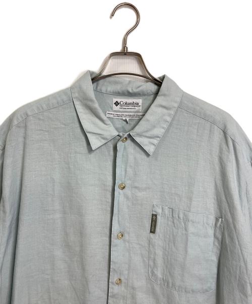 Columbia（コロンビア）Columbia (コロンビア) 【古着】レーヨンコットンアロハシャツ ブルースカイブルー サイズ:XXLの古着・服飾アイテム