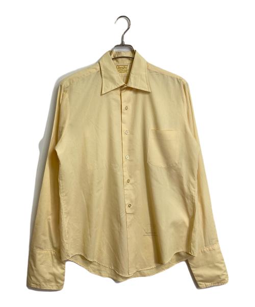 VAN HEUSEN（ヴァンヒューセン/バンヒューゼン）VAN HEUSEN (ヴァンヒューセン/バンヒューゼン) 【古着】60’S 70’S ヴィンテージシャツ　60年代　70年代 イエロー サイズ:実寸参照の古着・服飾アイテム