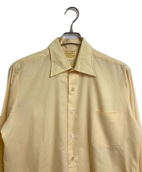 VAN HEUSEN（ヴァンヒューセン/バンヒューゼン）VAN HEUSEN (ヴァンヒューセン/バンヒューゼン) 【古着】60’S 70’S ヴィンテージシャツ　60年代　70年代 イエロー サイズ:実寸参照の古着・服飾アイテム